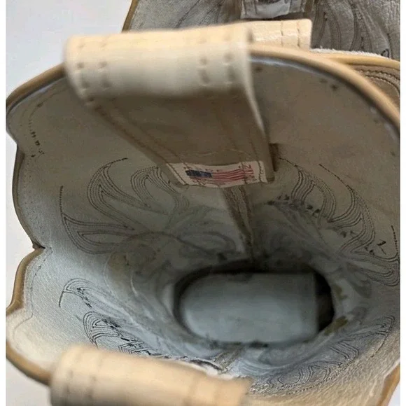 Womens Size 6 B Olathe Exotic Eel Skin Brown Leather Western Cowboy Boots - Picture 12 of 16